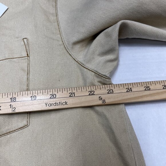 Jane & Delancey Shirt Womens XL Tan Denim Button Down Shacket Outdoor Gorpcore - Picture 8 of 8